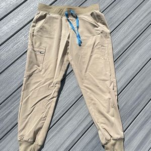 Medium Petite womens sandstone Zamora jogger scrub pants